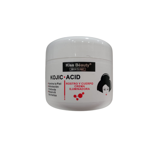 CREMA FACIAL Y CORPORAL ILUMINADORA CON ÁCIDO KÓJICO KISS BEAUTY