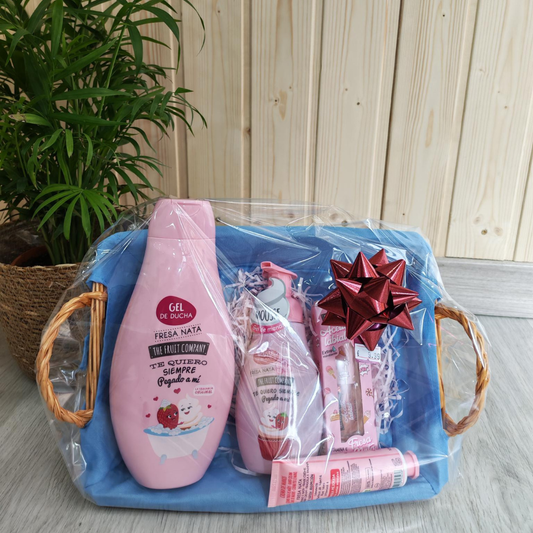 CESTA DE REGALO FRESA Y NATA FRUIT COMPANY