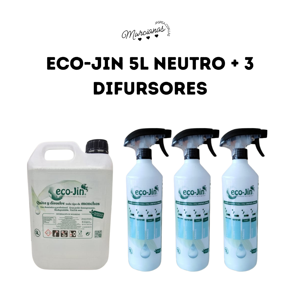 ECO-JIN 5L NEUTRO + 3 DIFUSORES