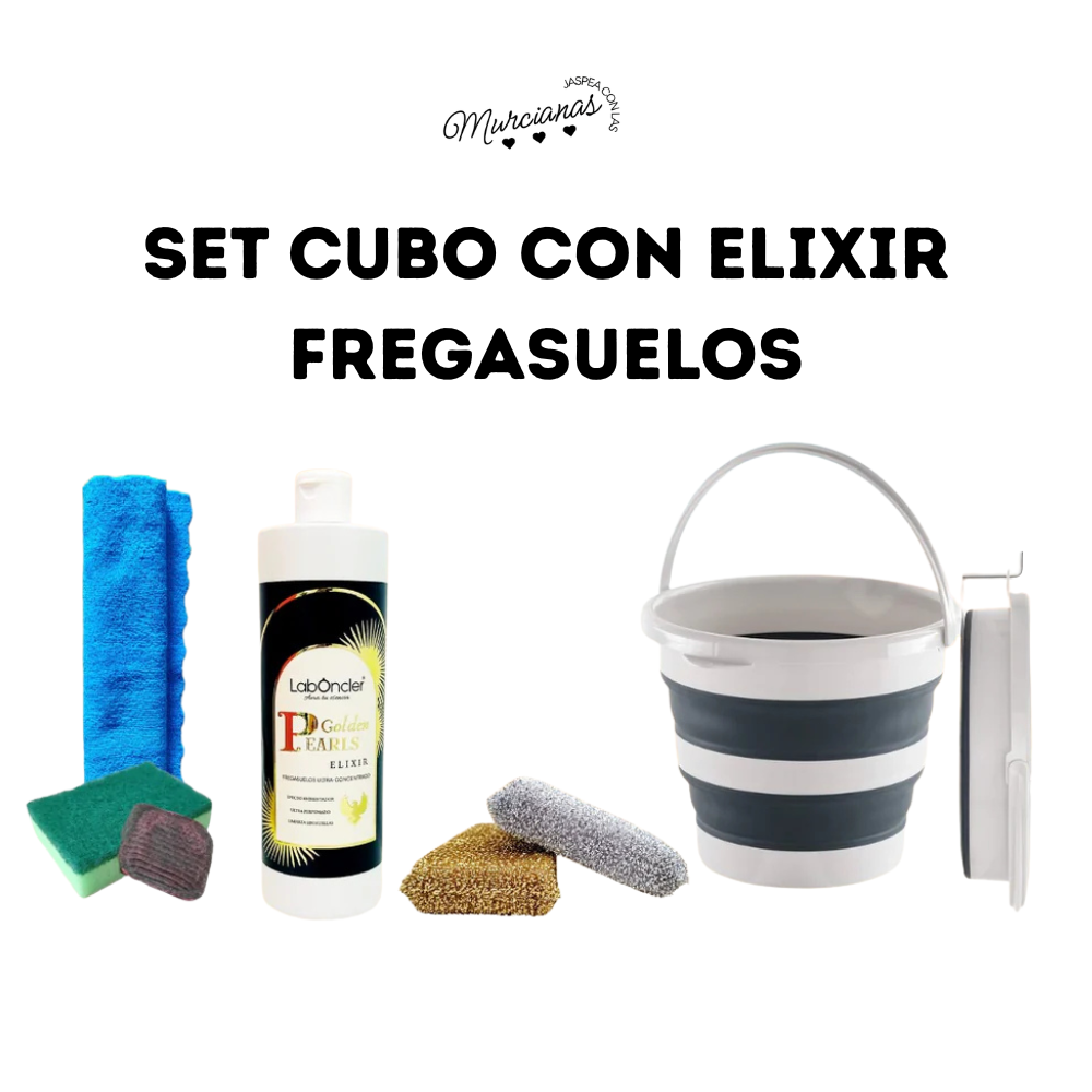 SET CUBO PLEGABLE + ELIXIR FREGASUELOS